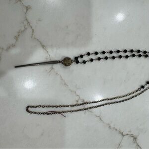 Black and Gold Beaded Necklace